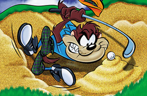 Warners Bros. Tazmanian Devil Golf poster illustrated by Tim Douglas