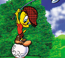 Warners Bros. Tweety Golf poster illustrated by Tim Douglas