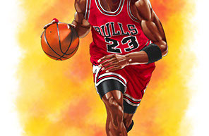 Michael Jordan illustrated by Tim Douglas